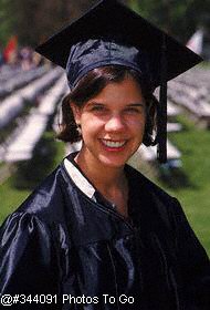 Outdoor portrait of female graduate